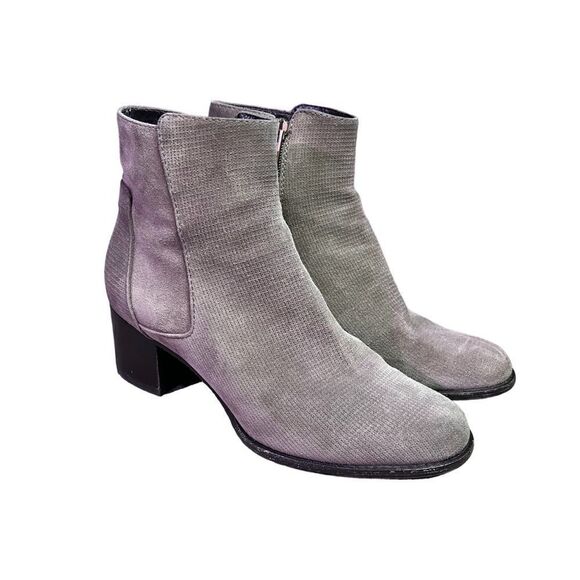 Aquatalia Tish Taupe Suede Leather Boots - Picture 5 of 9